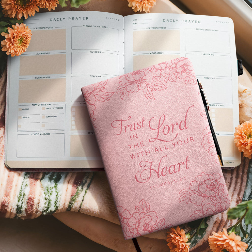 Assured Proverbs 3:5 Leather Prayer Journal