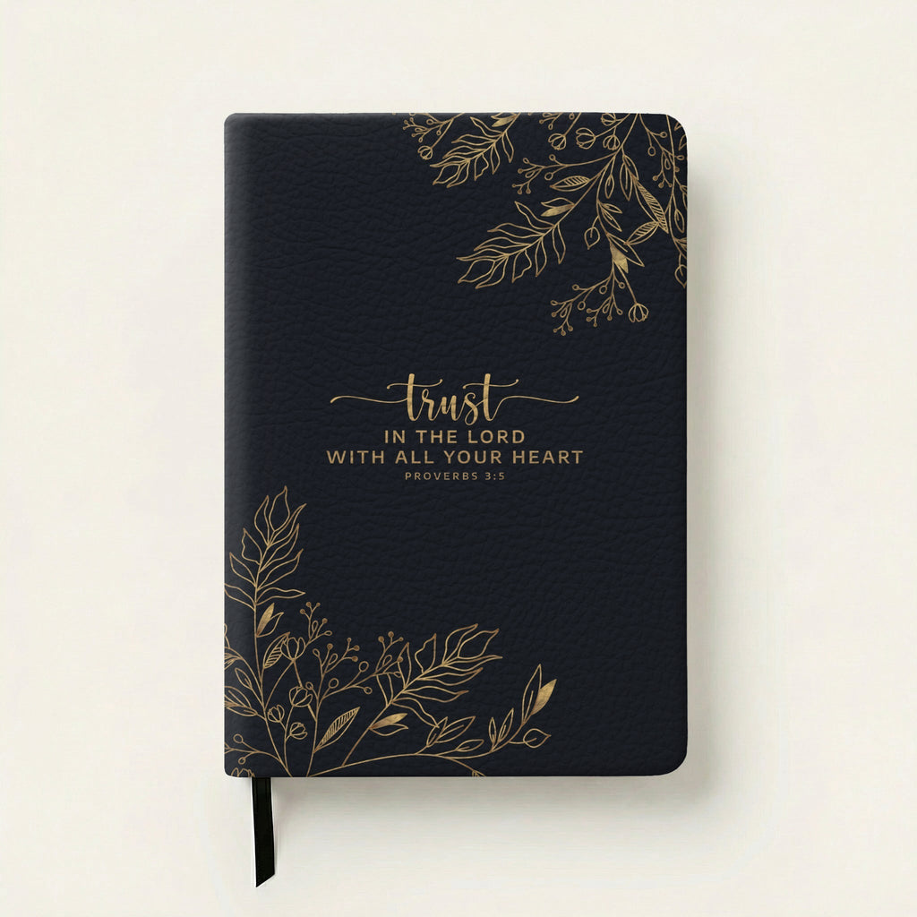 Treasured Proverbs 3:5 Leather Prayer Journal