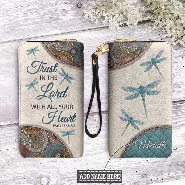 Trust In The Lord Proverbs 3:5 Leather Wallet