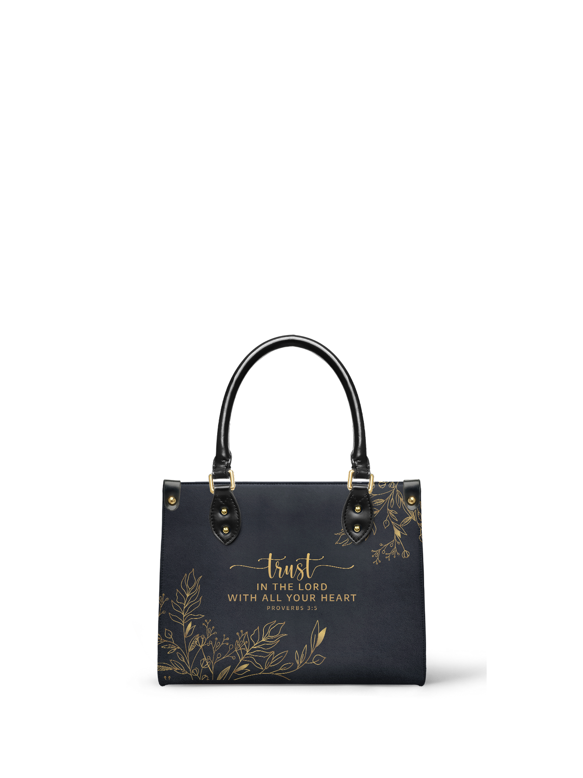 Trust Proverbs 3:5 Small Leather Handbag