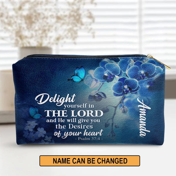 Psalm 37:4 Delight in the Lord Cosmetic Bag