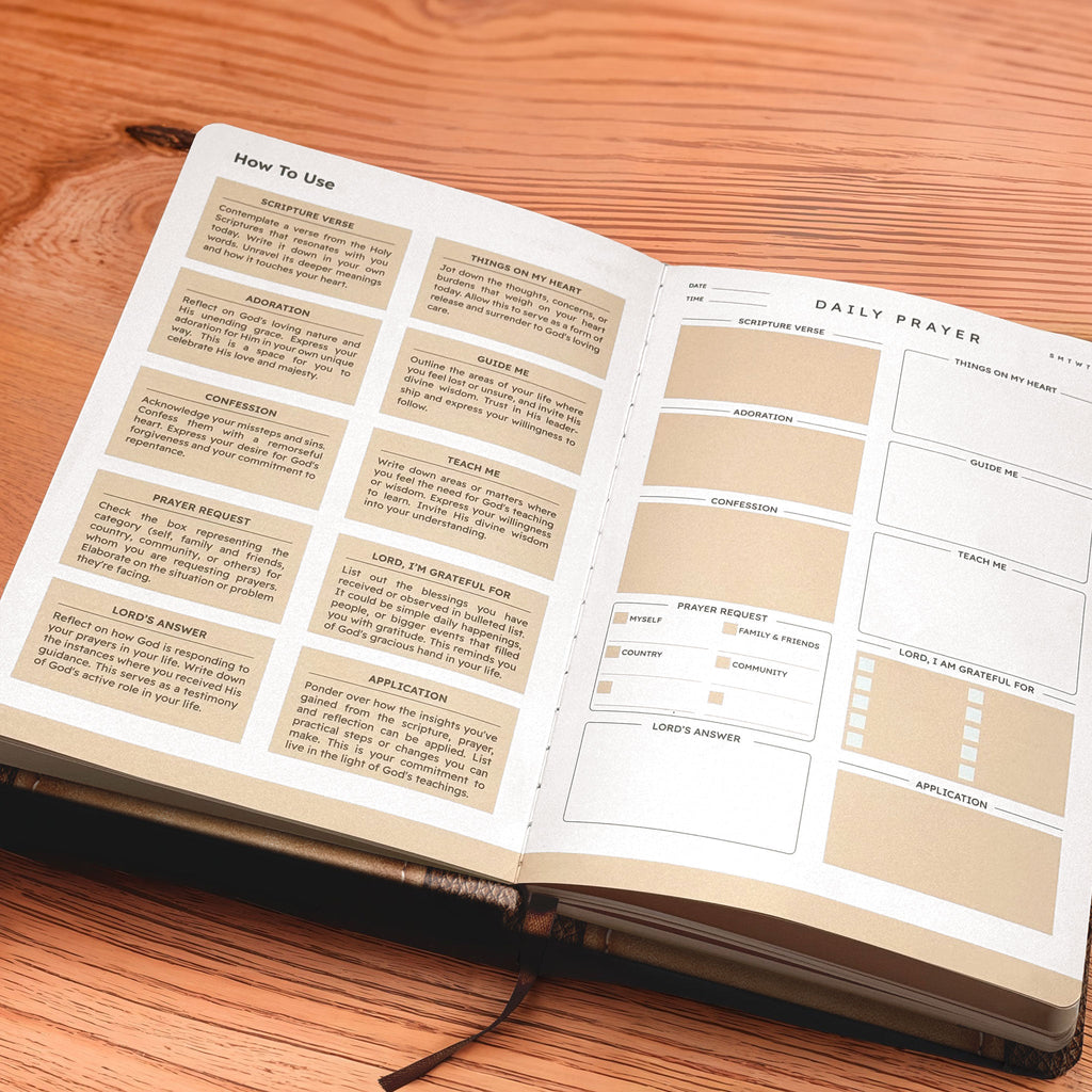 Miracle Leather Daily Prayer Journal