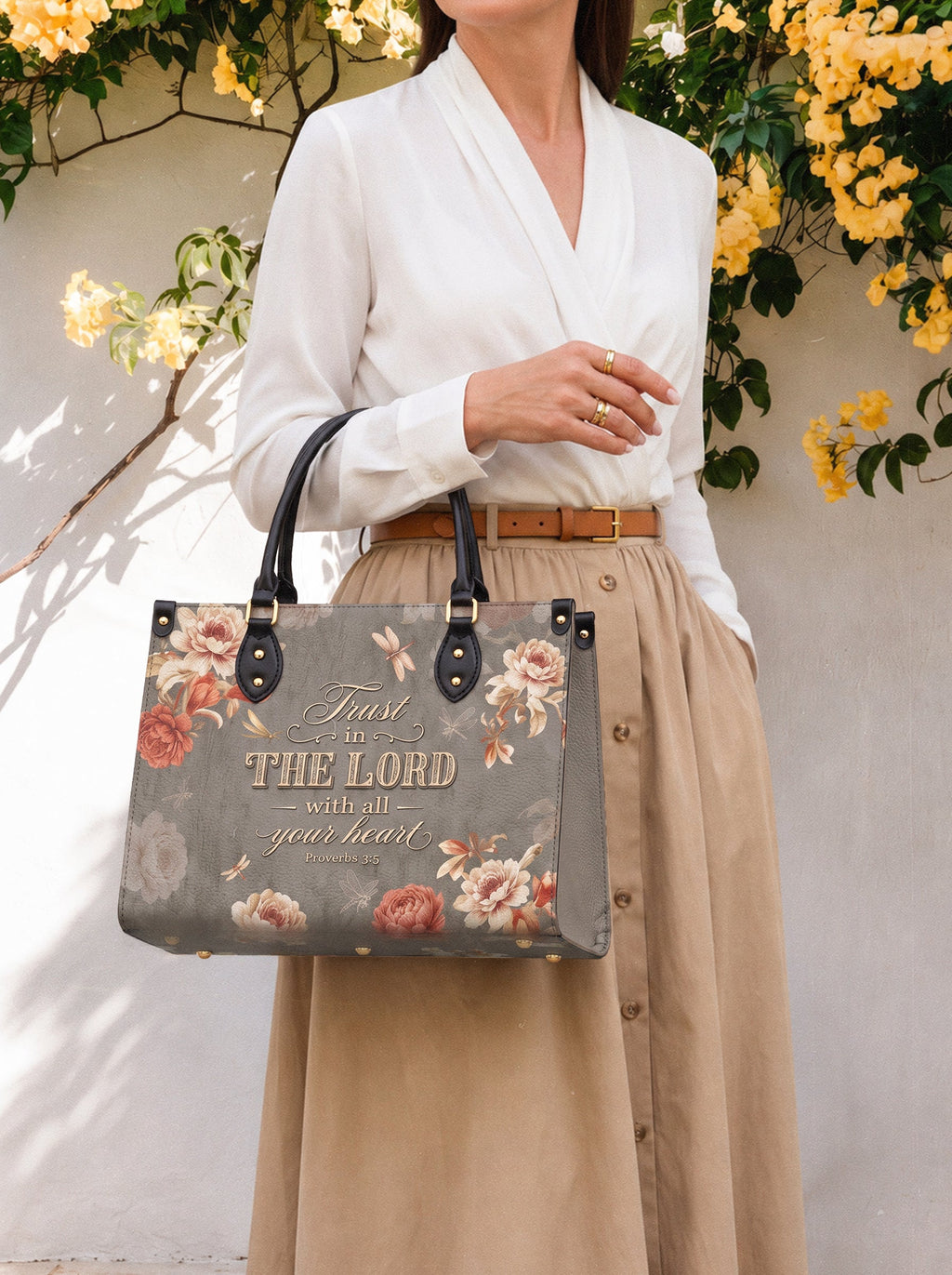 Wholehearted Proverbs 3:5 Deluxe Vegan Handbag