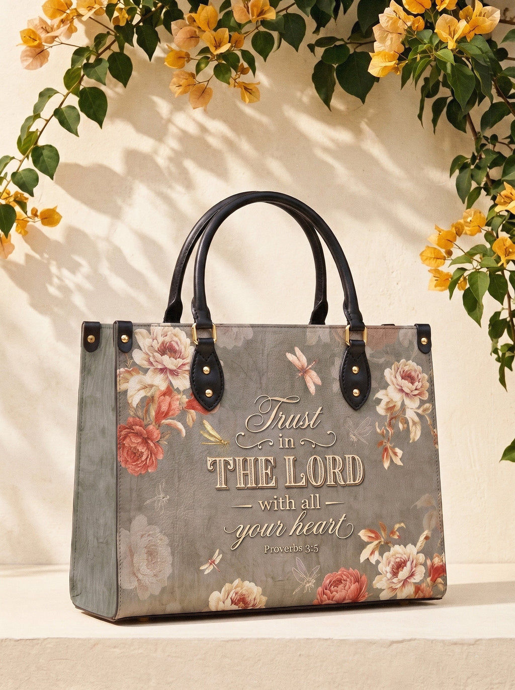 Wholehearted Proverbs 3:5 Deluxe Vegan Handbag