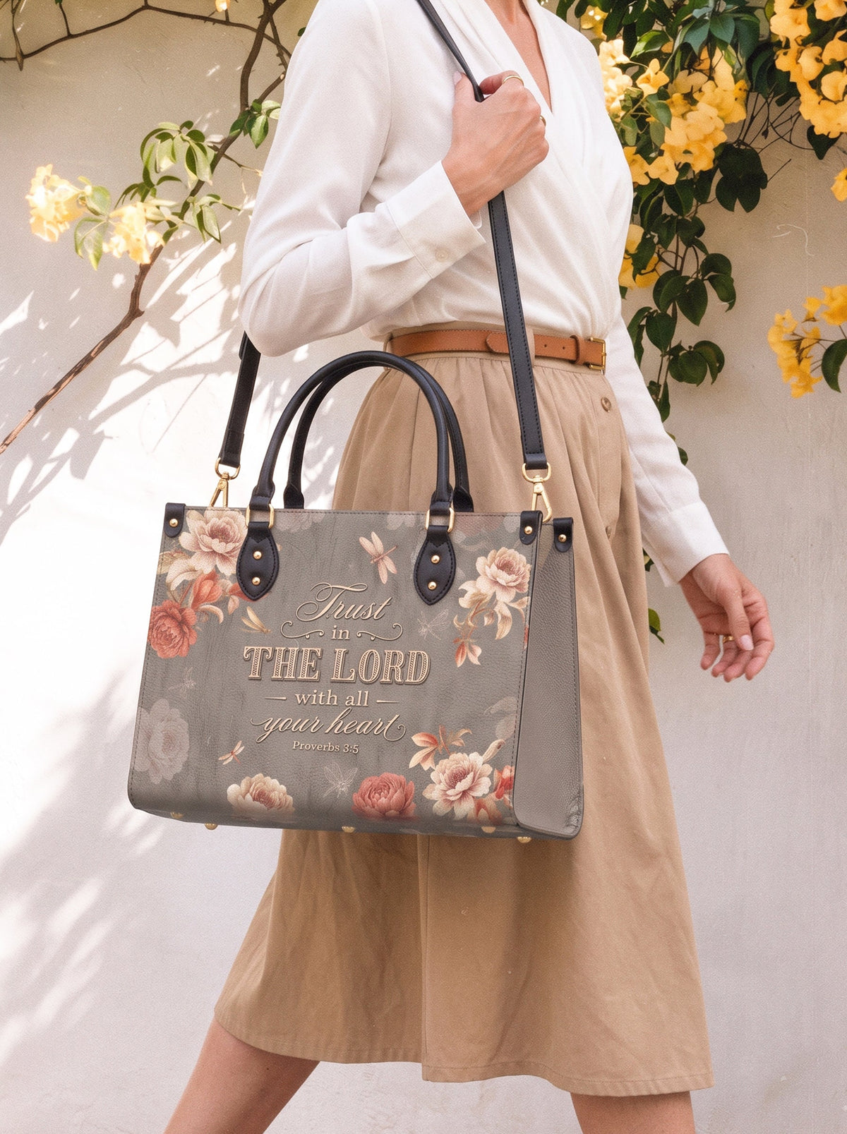 Wholehearted Proverbs 3:5 Deluxe Vegan Handbag