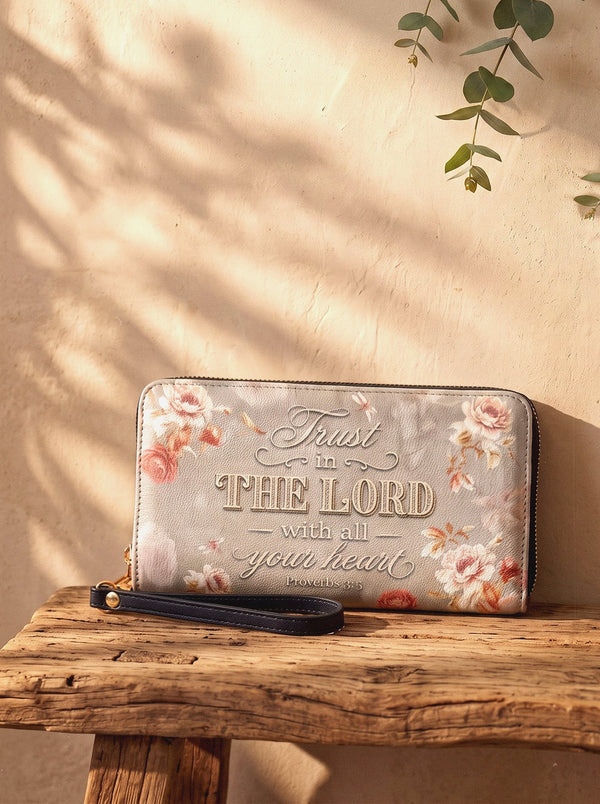 Wholehearted Proverbs 3:5 Wristlet Wallet