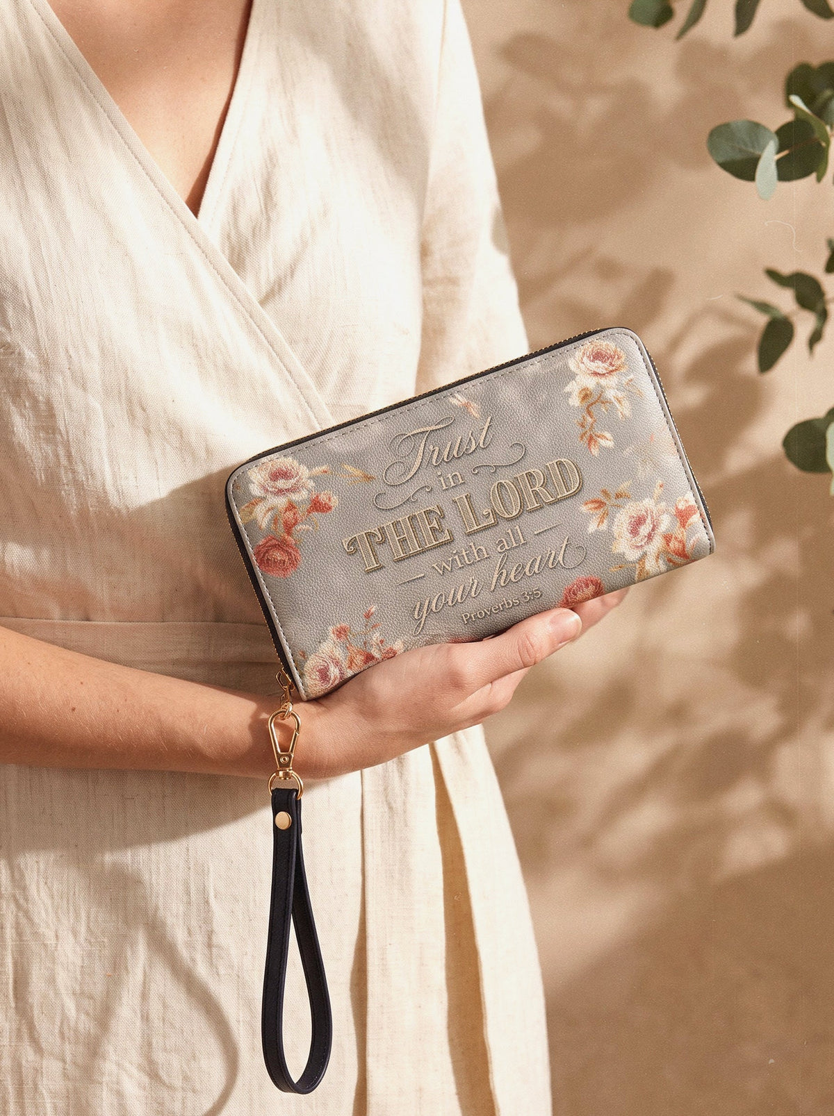 Wholehearted Proverbs 3:5 Wristlet Wallet