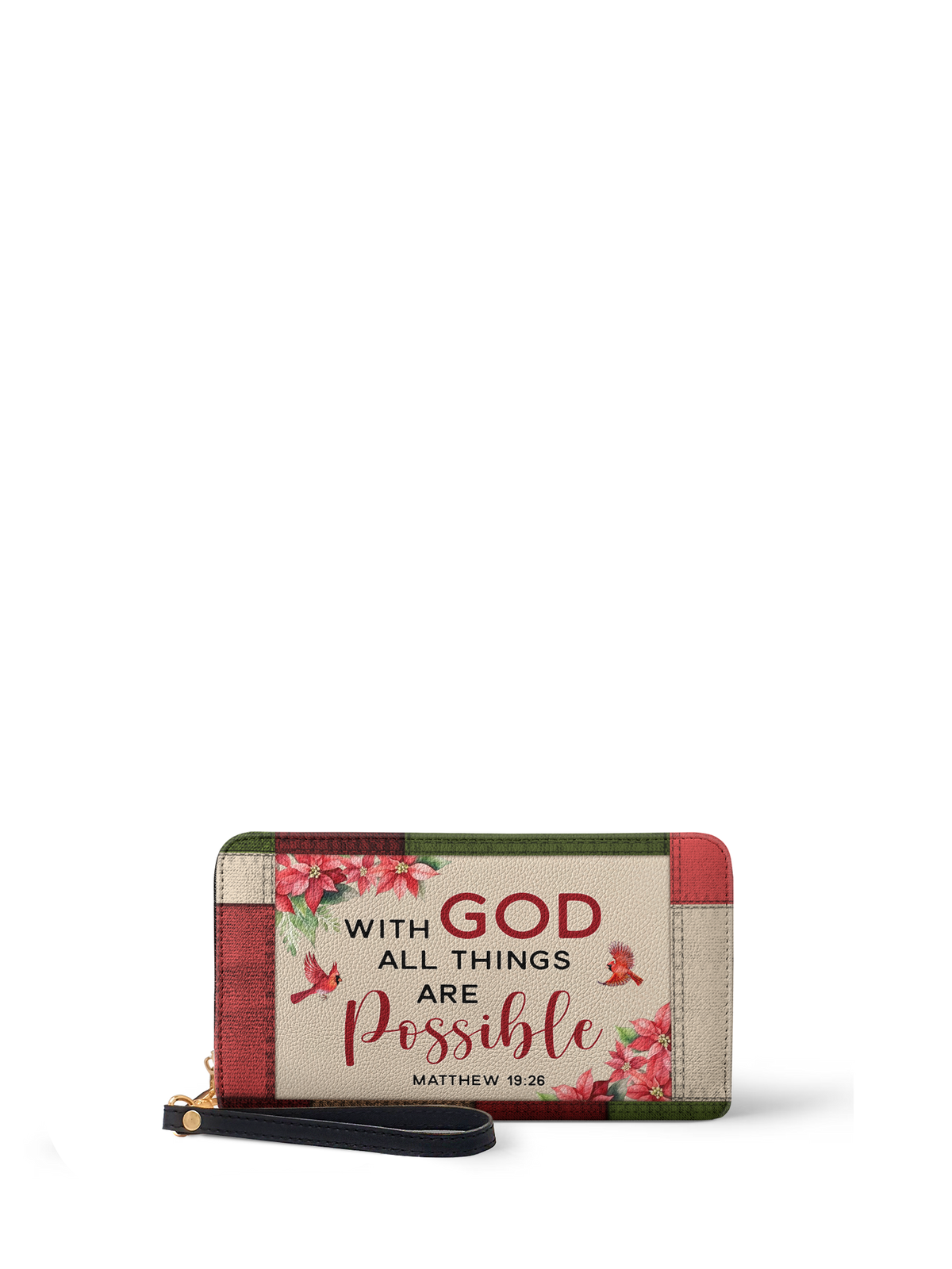 Hope Matthew 19:26 Christian Leather Wallet